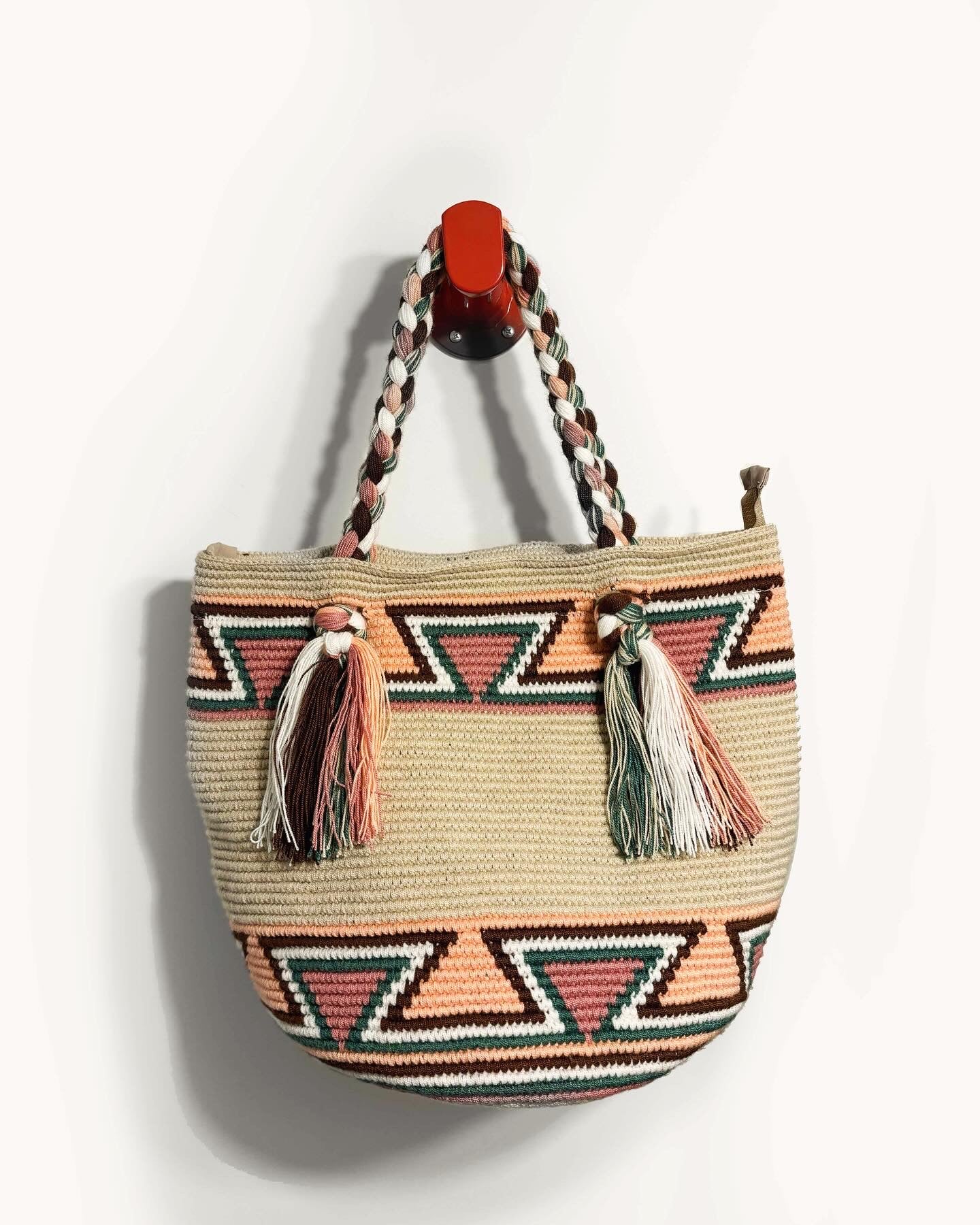 Sand Geometric Bag