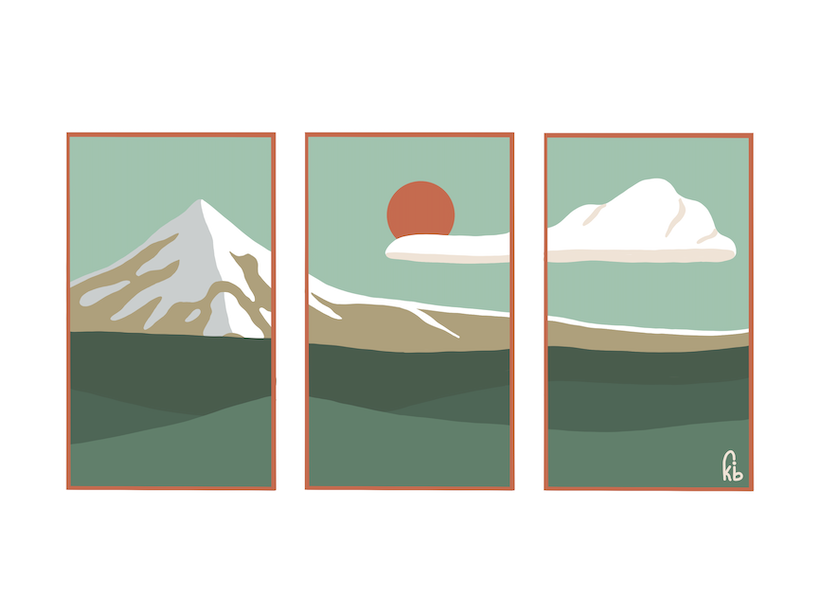 Mt. Hood Triptych - Art Print
