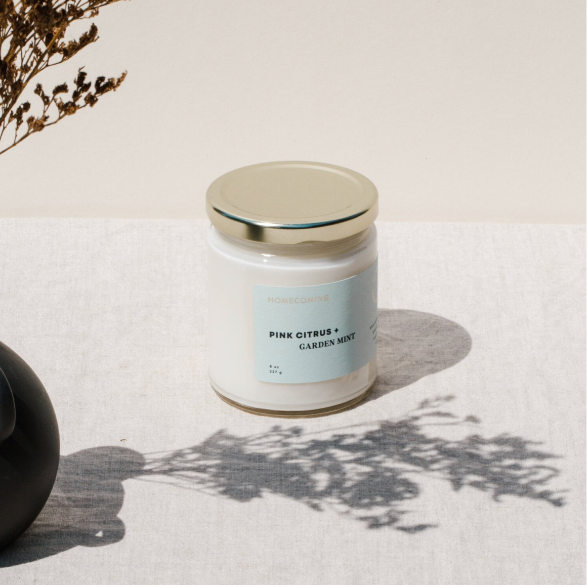 Pink Citrus + Garden Mint - Soy Wax Candle