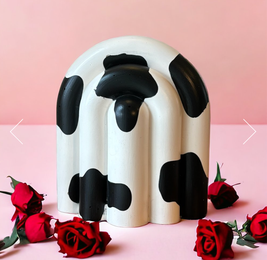 Cow Print Bookend