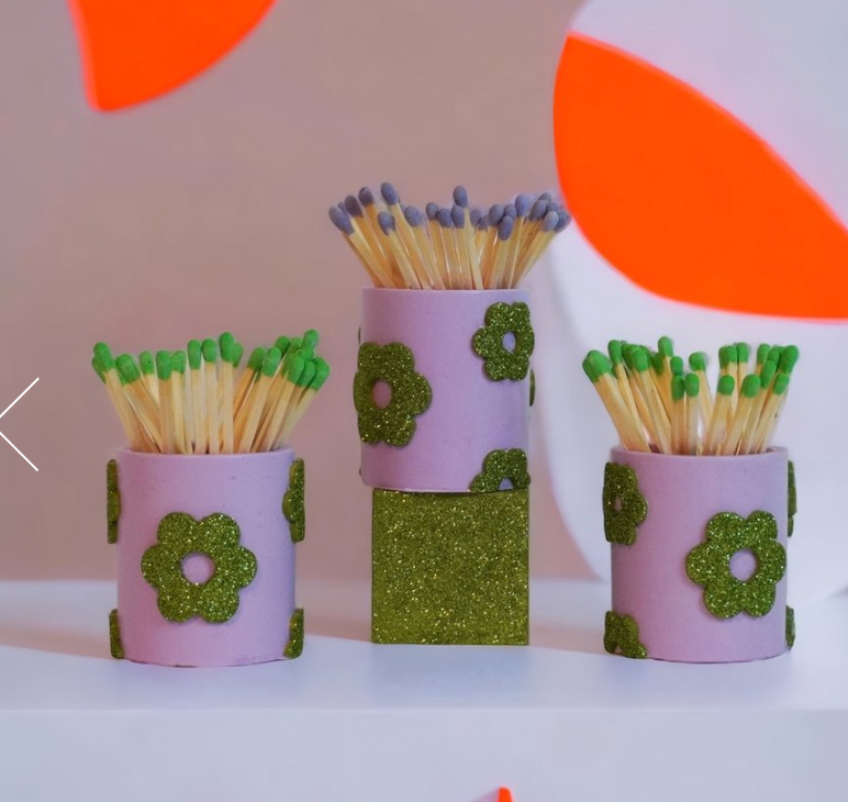Glitter Matchstick Holder