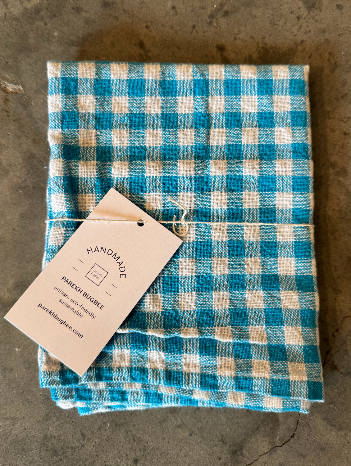 Madras Handloom Check Organic Cotton Towels