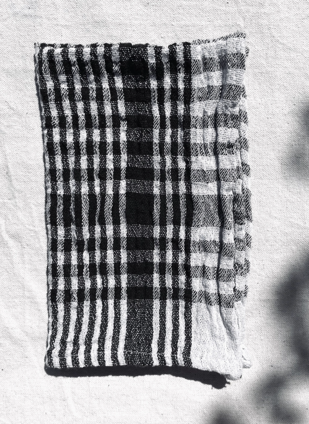 Handloom Check Organic Cotton Waffle Towel