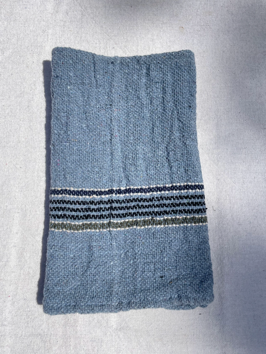 Bamboo Pulp Towel - Handwoven with Bamboo Fibers - Blue
