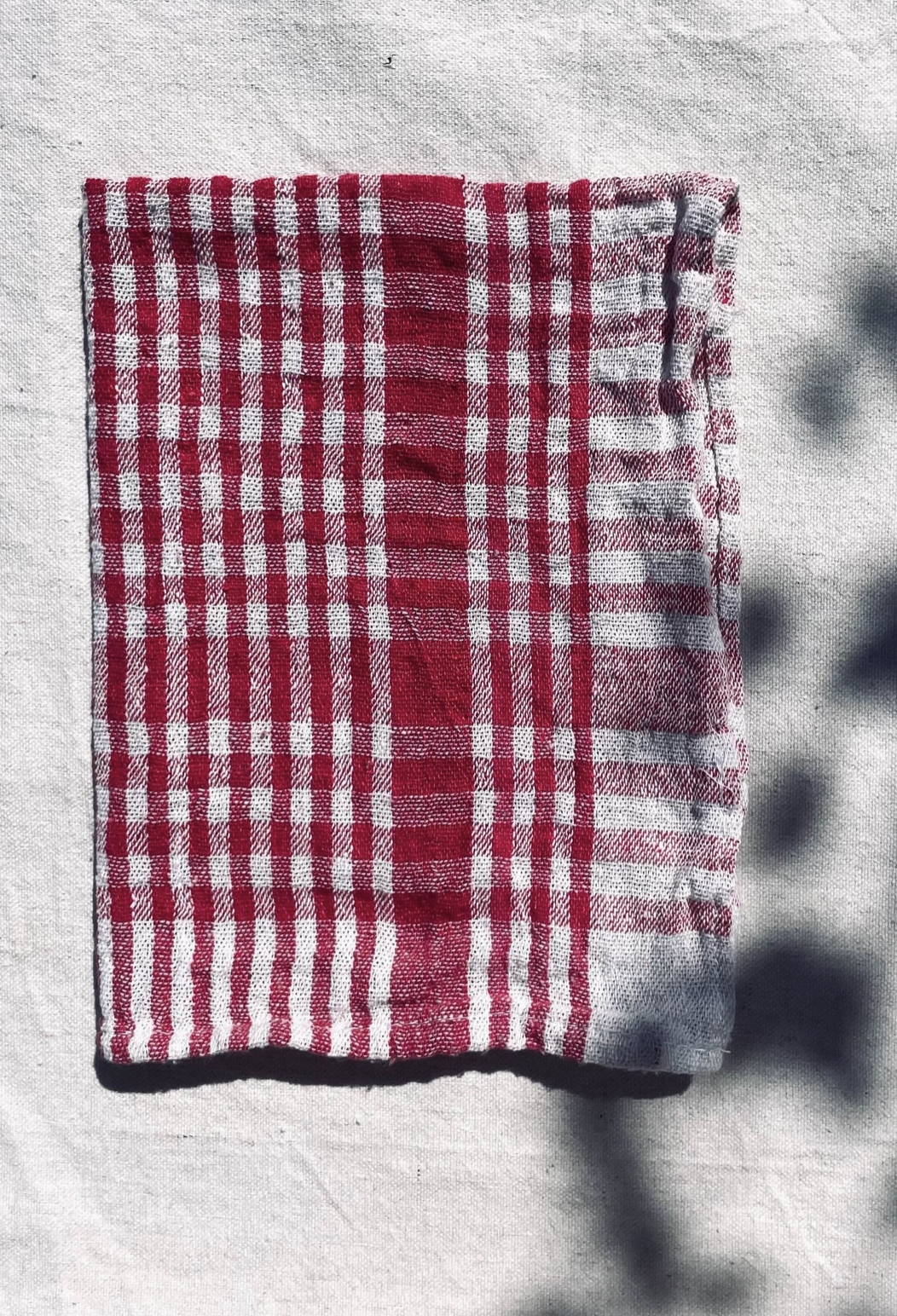 Handloom Check Organic Cotton Waffle Towel