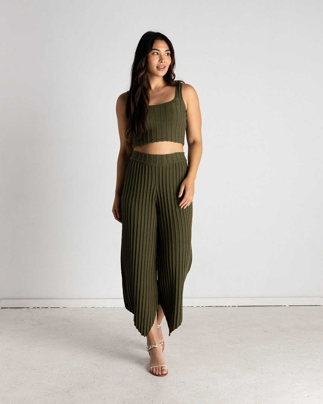 Asymmetrical Knit Pants