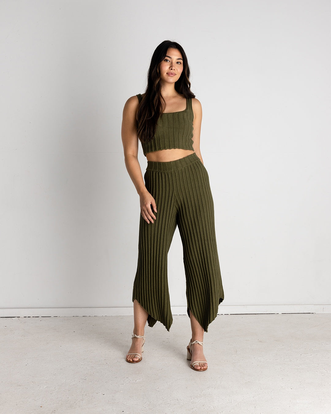 Olive Knit Tank | XS-3X