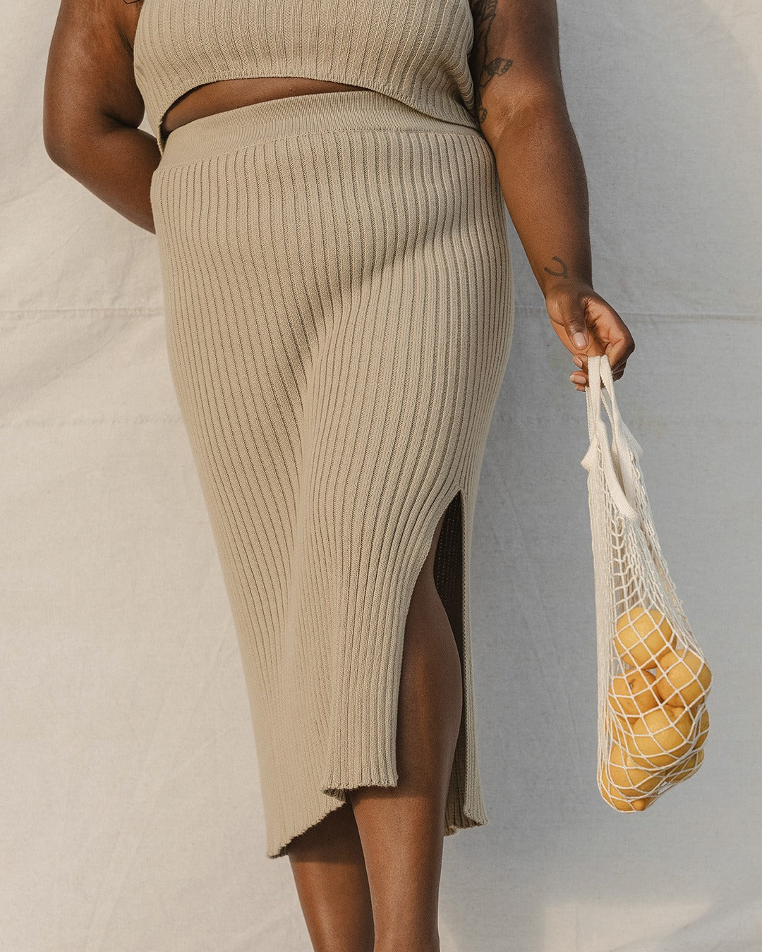 Ribbed Knit Skirt by Candace Molatore | XS-3X