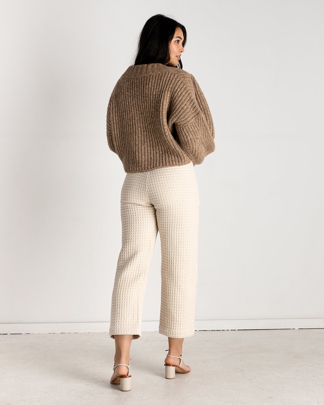 Wide Leg Pants | Natural Waffle | sizes 00-24