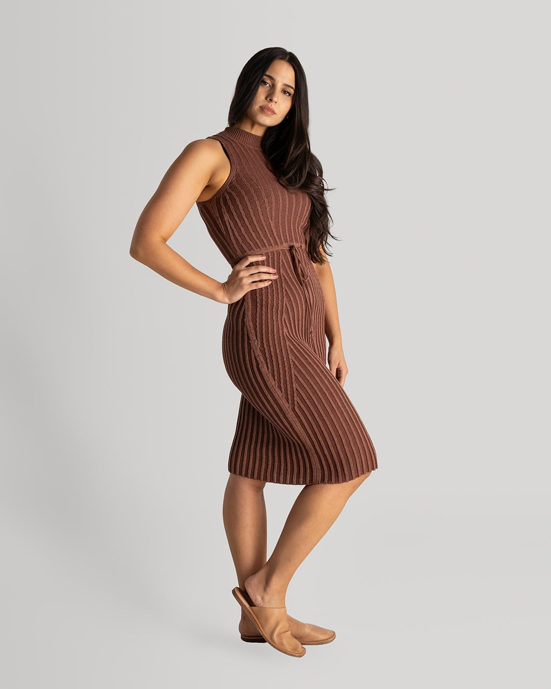 Maroon + Toffee Knit Two Tone Dress | XS-3X