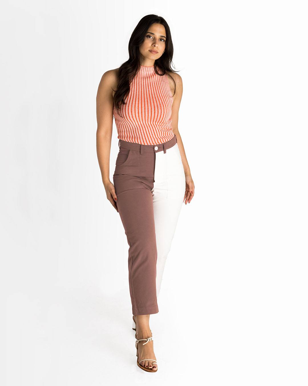 Tangerine Mock Neck