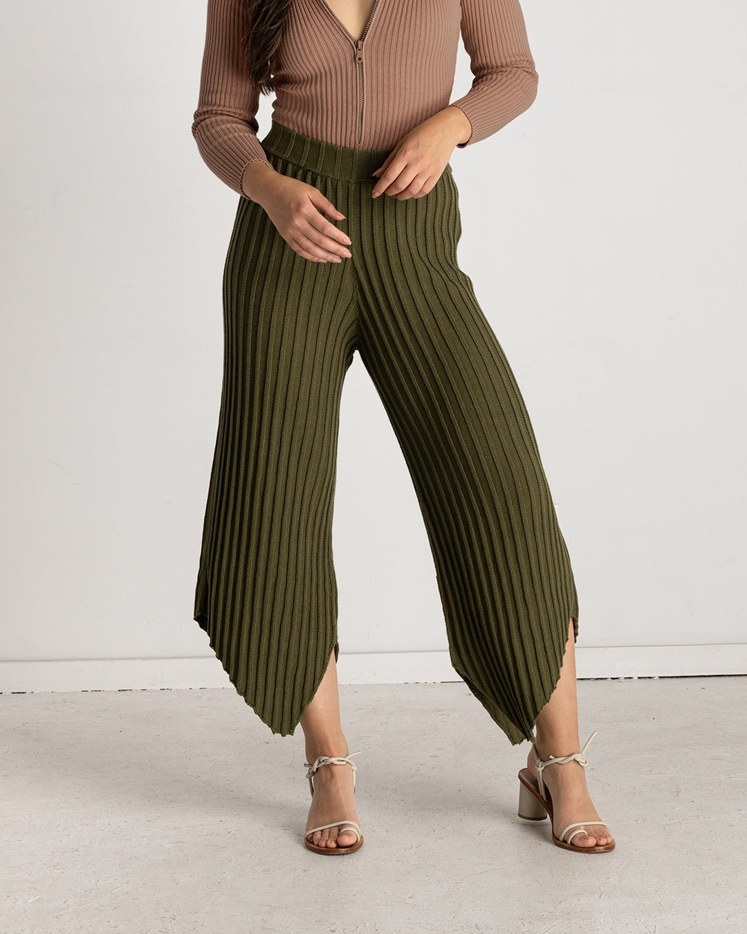 Asymmetrical Knit Pants