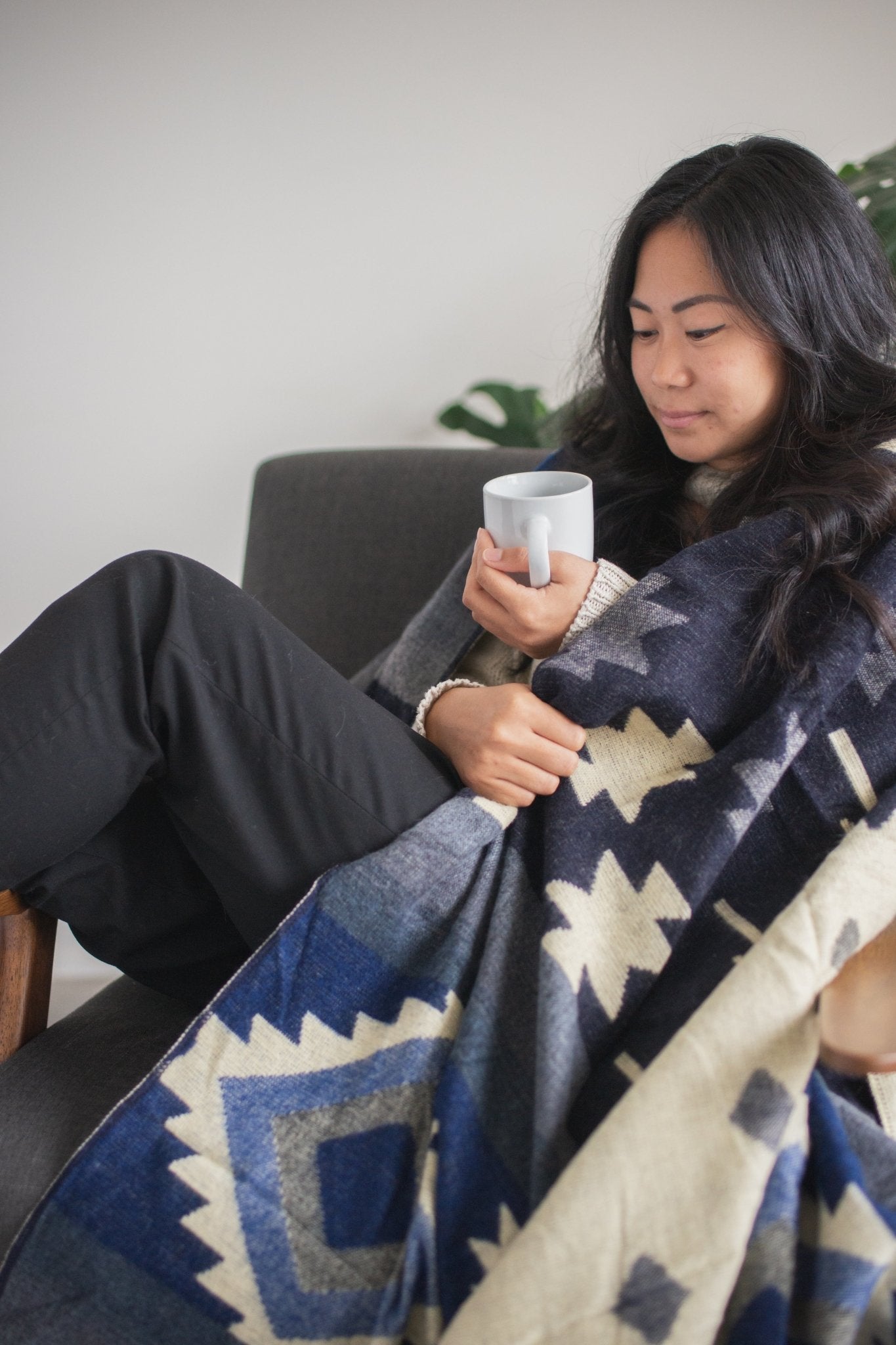 Ecuadorian Blanket Blue - Modern Myth Decor