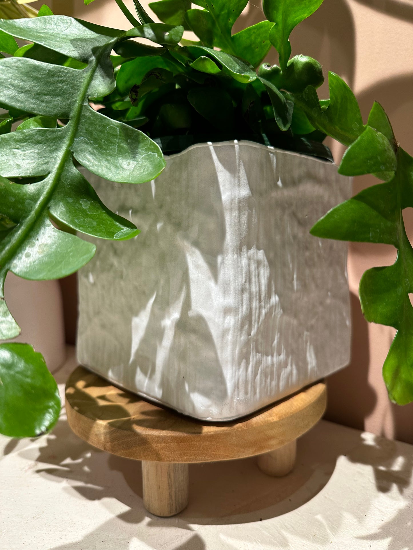 Linen Cube Planter