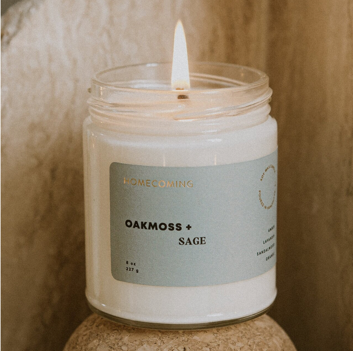 Oakmoss + Sage - Soy Wax Candle