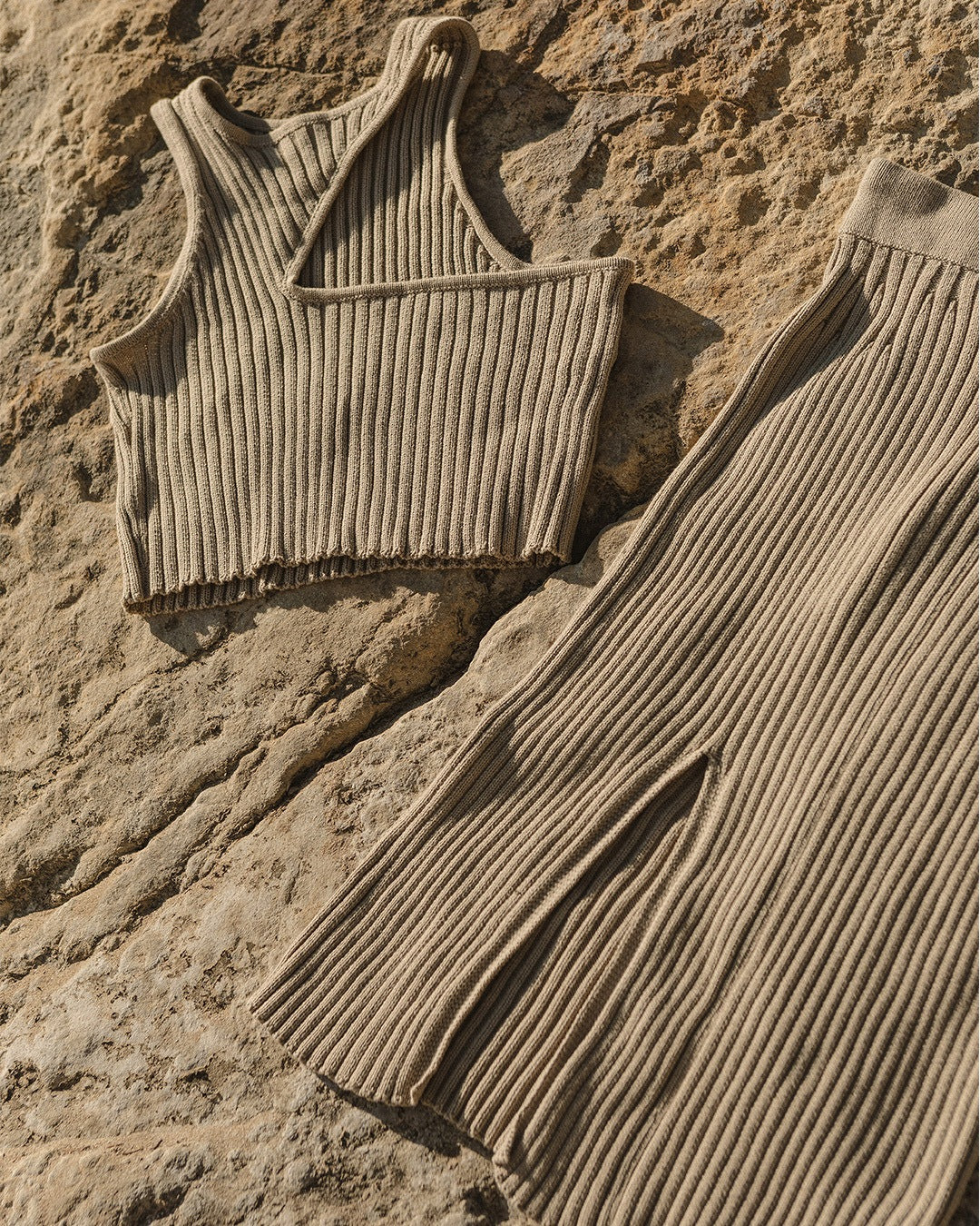 Ribbed Knit Skirt by Candace Molatore | XS-3X