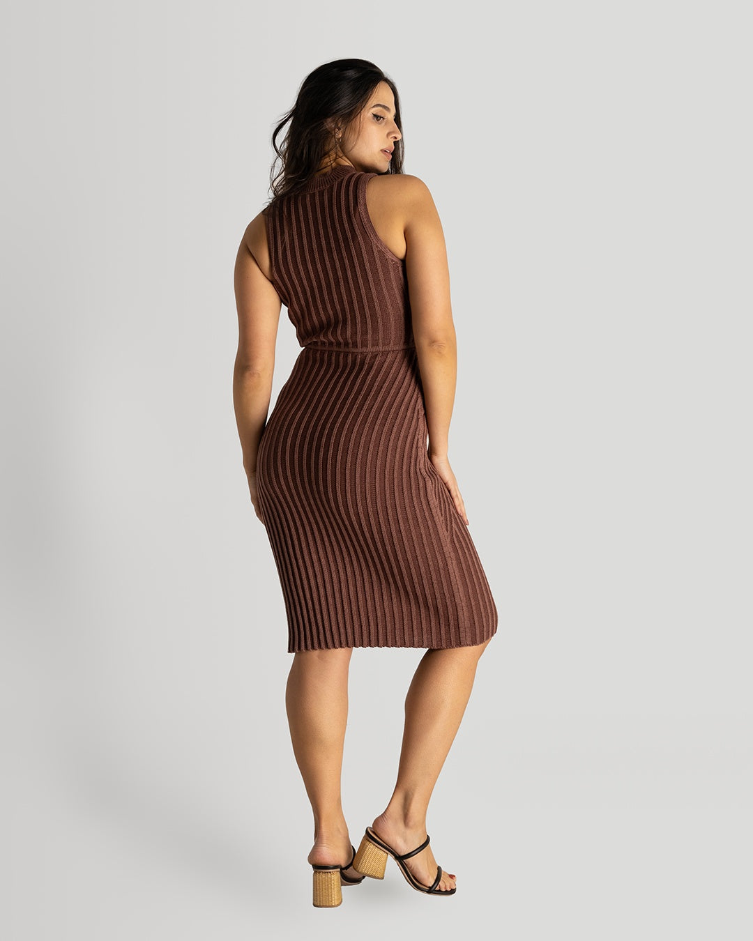 Maroon + Toffee Knit Two Tone Dress | XS-3X