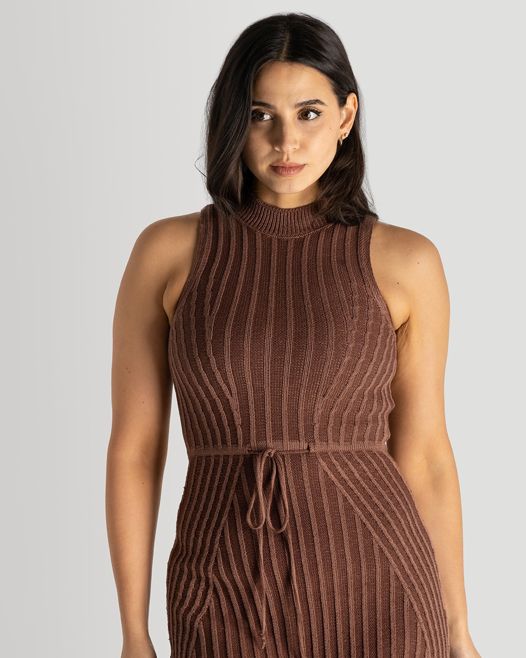 Maroon + Toffee Knit Two Tone Dress | XS-3X